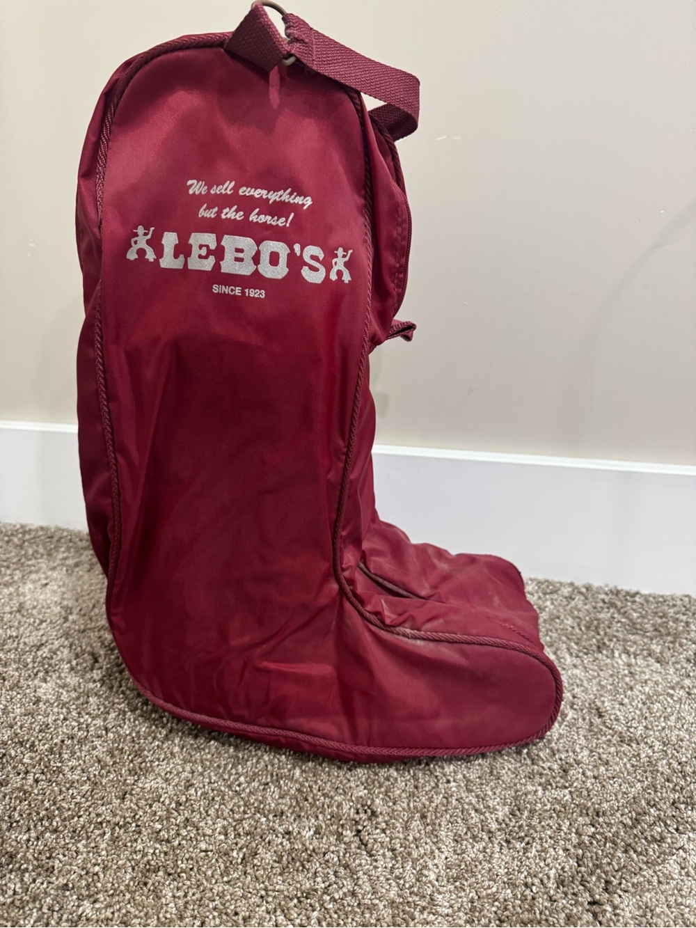 Maroon Men's Boot Bag